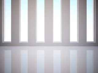 white empty interior