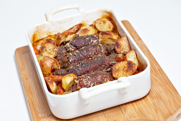 Beef Olives with vegetables