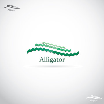 Alligator skin label