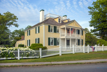 A 1790's federal style wood home.