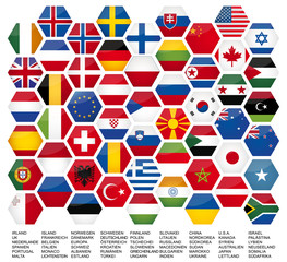 Vector Iconset *** big flag set