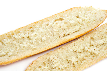 demi-baguette cut in half