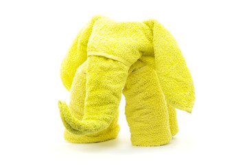 yellow towel elephant