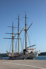 Fototapeta na wymiar Sailing vessel at the dock