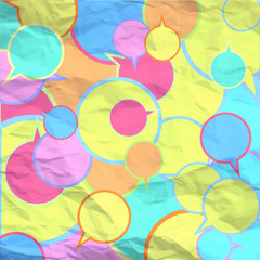 Colorful wrinkled paper. Vector design. 