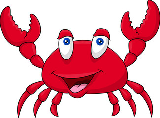 Funny crab cartoon