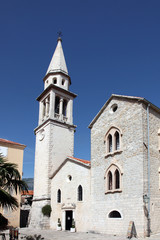 Fototapeta na wymiar Church of the Saint John the Baptist, Budva, Montenegro