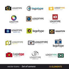 Camera logo set - photography