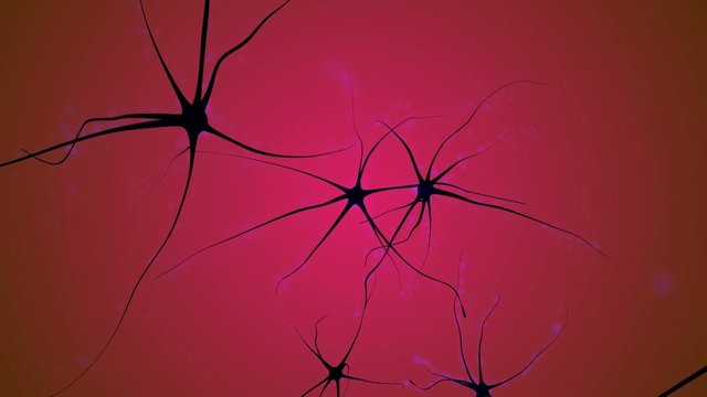 C&eacute;lulas Nerviosas con fondo rojo