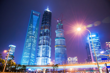 night scene of modern city