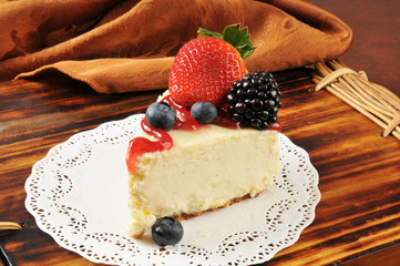 Cheesecake with fresh berries