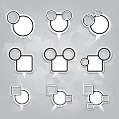 Speech bubble on white with clipping path