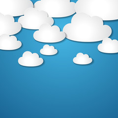 Paper clouds background.
