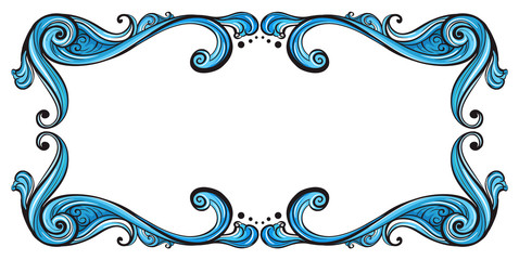 A blue border line