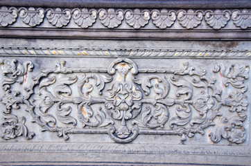 historical ornamental wall background in India