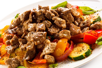 Roasted meat and vegetables