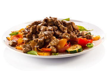 Roasted meat and vegetables