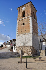 Clock tower of Chinchon, Madrid (Spain)