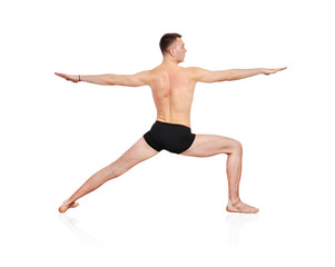 Obraz premium man doing yoga