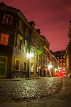 Old Town at night.