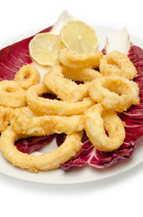 Anelli di calamari fritti