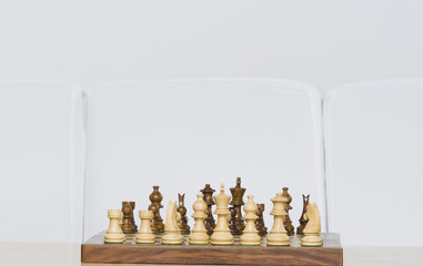 Chessboard on a table