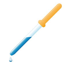 Medical pipette on white background
