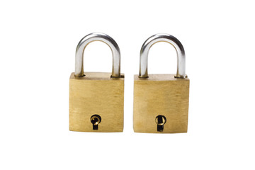 Naklejka premium Close-up of two padlocks