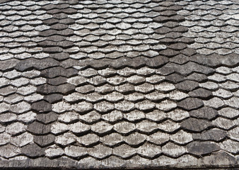 Old Black tiled roof