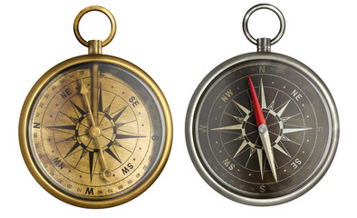 brass antique compass collection