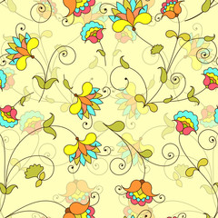 Fototapeta premium Vector seamless floral pattern