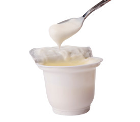 yogurt isolated