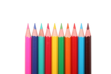 Set of colored pencils (isolated)