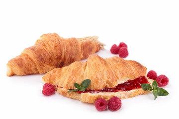 croissant with raspberry