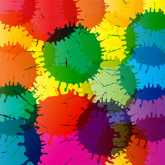 Abstract color splashes vector background