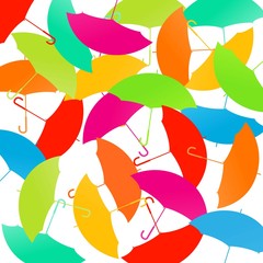 Umbrellas vector abstract background