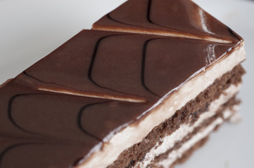 Sponge cake on a plate