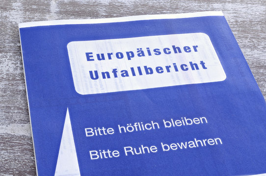 Europ&auml;ischer Unfallbericht