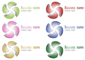 Obraz premium Company business logo 3D sphere metal design