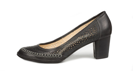 Ladies classic leather court shoe