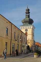 renaissanse old befry of parish church in Krosno - obrazy, fototapety, plakaty