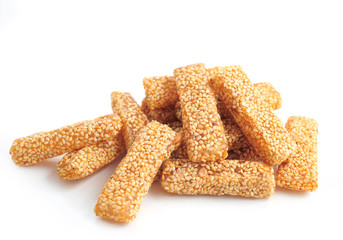 Sesame Candies on White