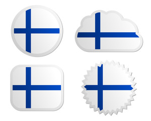 Fahne Finnland Sticker