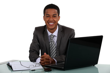 Portrait of a smiling young businessman