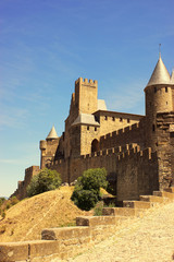 Fototapeta na wymiar Murem twierdza Carcassonne, Francja
