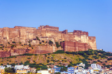 Fototapeta na wymiar View of Jodhpur, Blue City of Rajasthan, Indie