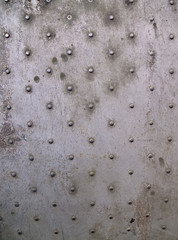 Rivets on an aircraft skin