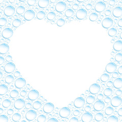 Fototapeta na wymiar heart water droplets