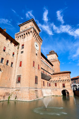 moat and The Castle Estense in Ferrara