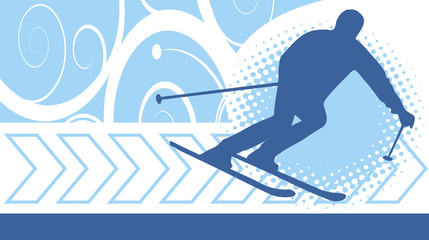 Fototapeta premium Skier